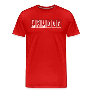 Du lundi au vendredi - T-shirt bio Premium Homme - rouge - Devant - Damien (186cm)