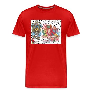 2 Original - Männer Premium Bio T-Shirt - Rot - Vorne - Damien (186cm)