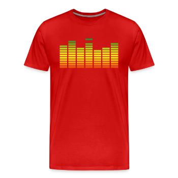 Reggae Musik Rastafari Jamaika - Männer Premium Bio T-Shirt - Rot - Vorne - Damien (186cm)