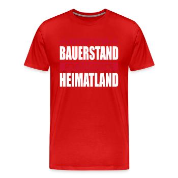 Österreich Bauernprotest Bauerndemo Landwirt Demo - Männer Premium Bio T-Shirt - Rot - Vorne - Damien (186cm)