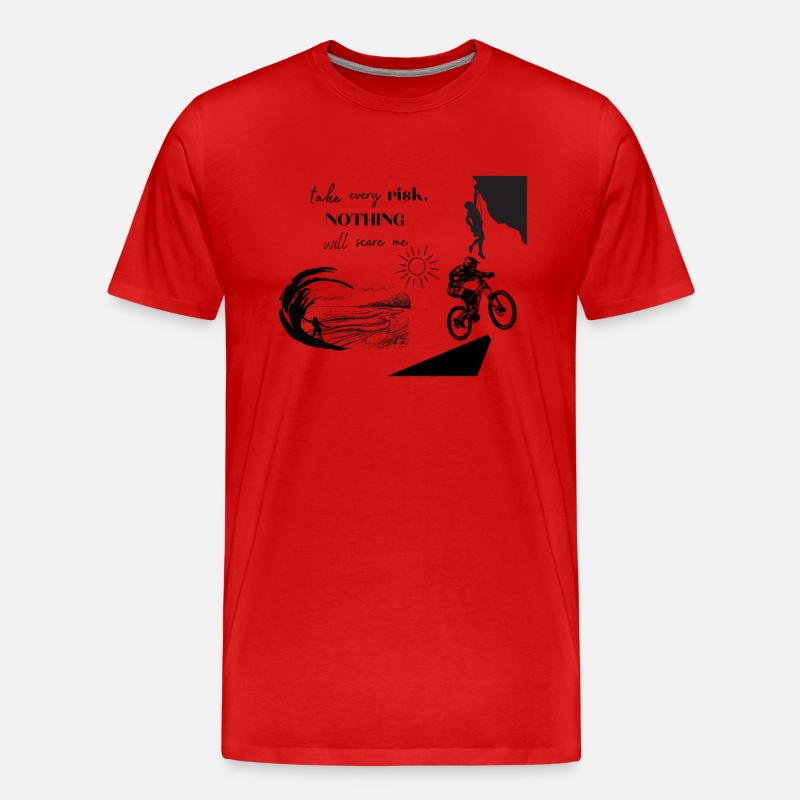 Extremsport - take every risk - Männer Premium Bio T-Shirt - Rot