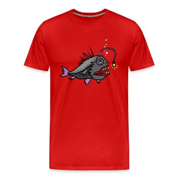 Anglerfisch - Männer Premium Bio T-Shirt - Rot - Vorne - Damien (186cm)