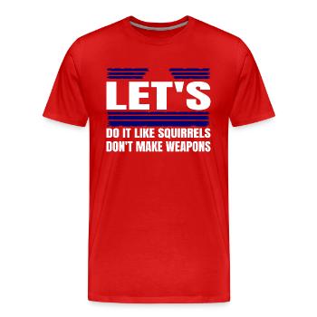 contre-culture présent geek blagues impressionnant fierté - T-shirt bio Premium Homme - rouge - Devant - Damien (186cm)