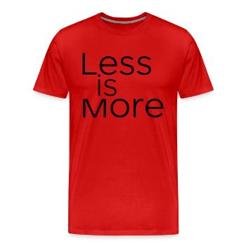 MOINS, C’EST PLUS - T-shirt bio Premium Homme - rouge - Devant - Damien (186cm)