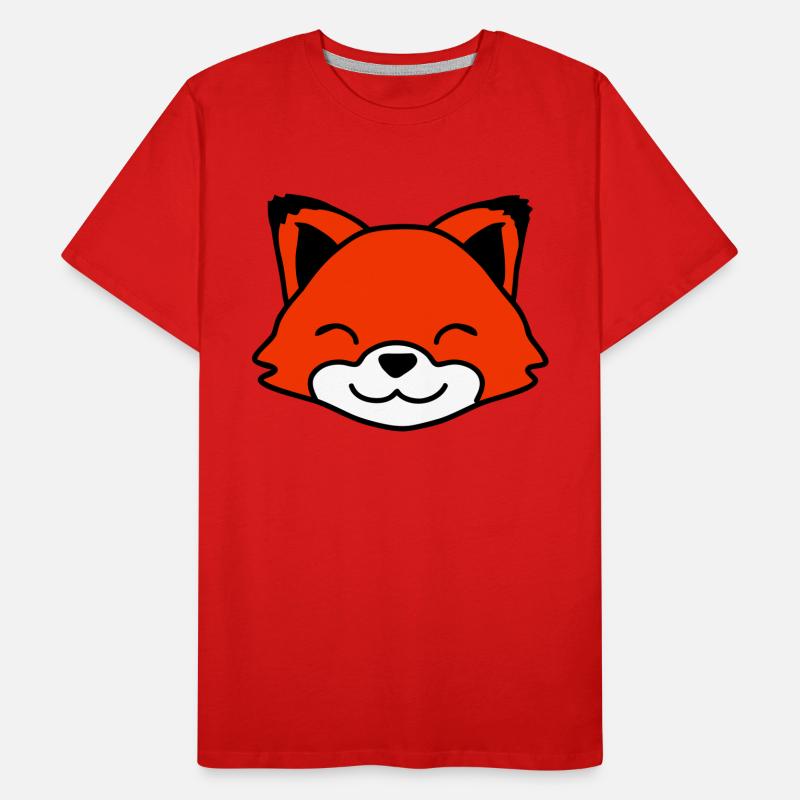 Fuchs Rotfuchs Wildes Tier Schlauer Wald Bewohner Männer Premium Bio T-Shirt