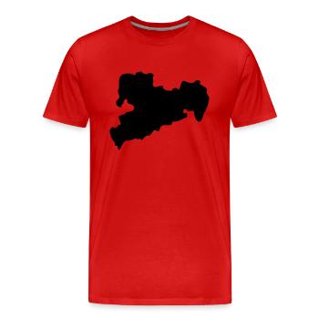 sachsen - Männer Premium Bio T-Shirt - Rot - Vorne - Damien (186cm)