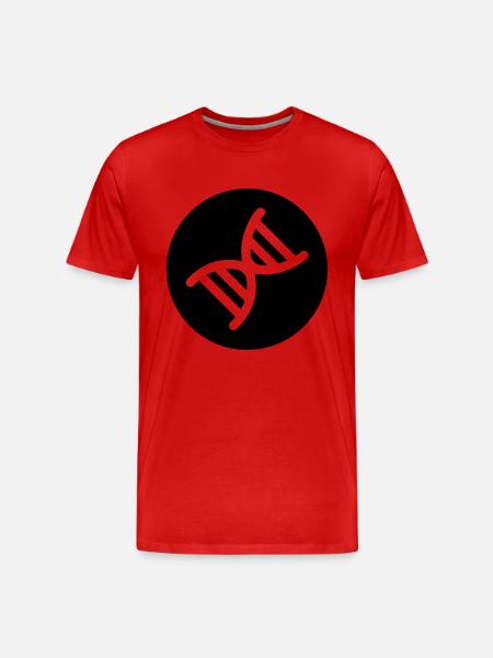DNA double helix - Men's Premium Organic T-Shirt - red