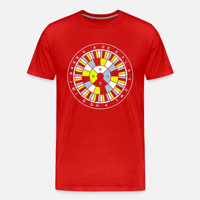 Genetic Code Nerd v1 - Männer Premium Bio T-Shirt - Rot