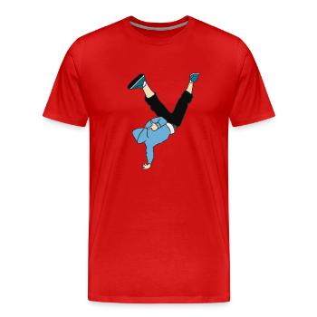 Danseur de break dance - T-shirt bio Premium Homme - rouge - Devant - Damien (186cm)