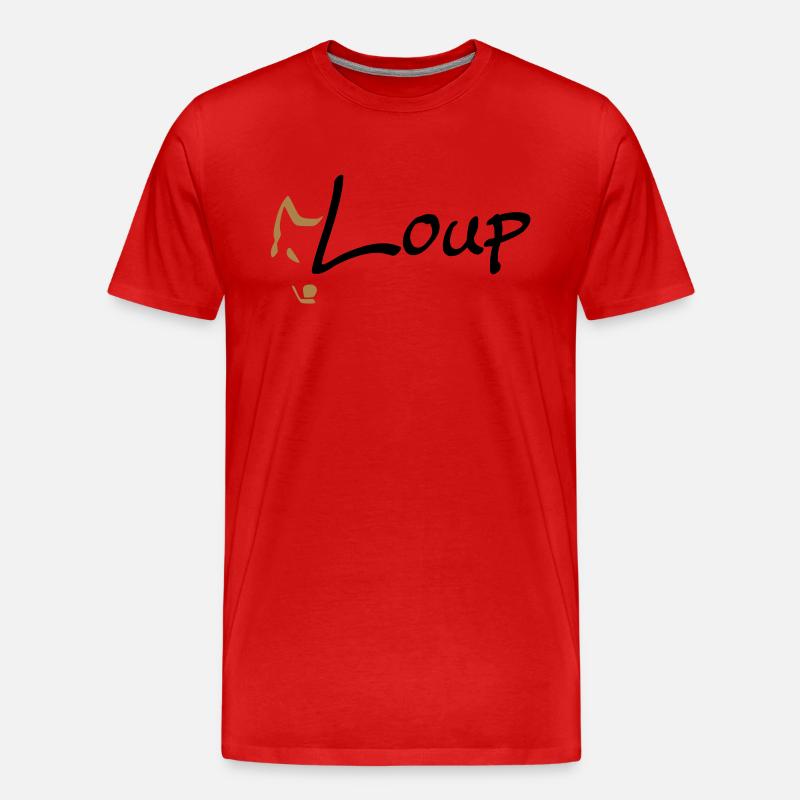 loup - Männer Premium Bio T-Shirt - Rot