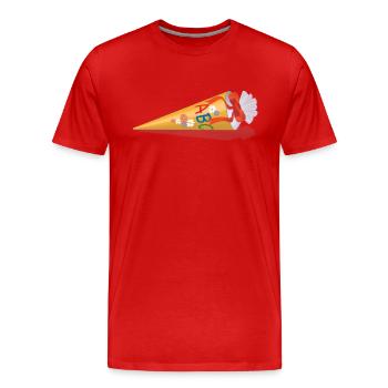 Cartable pour l'inscription à l'école - T-shirt bio Premium Homme - rouge - Devant - Damien (186cm)