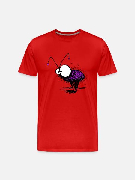 Mayfly Funny illustration - Men's Premium Organic T-Shirt - red