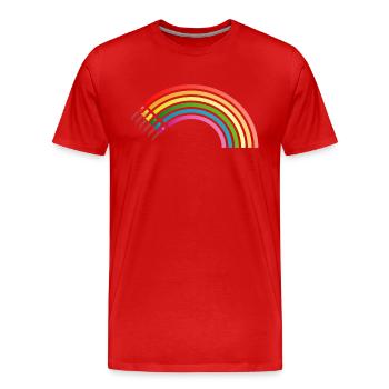 Arc-en-ciel - T-shirt bio Premium Homme - rouge - Devant - Damien (186cm)