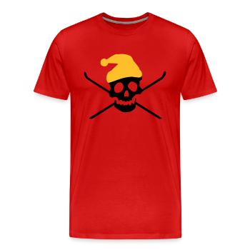 Ski - Männer Premium Bio T-Shirt - Rot - Vorne - Damien (186cm)