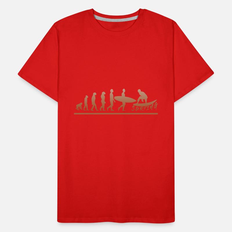 Surfen bis zur Evolution - Surfing until evolution Männer Premium Bio T-Shirt