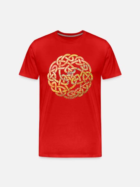 Celtic knot 5 e 37 - Men's Premium Organic T-Shirt - red