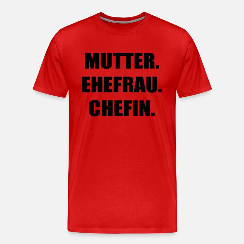 Mère Épouse Chef - T-shirt bio Premium Homme - rouge