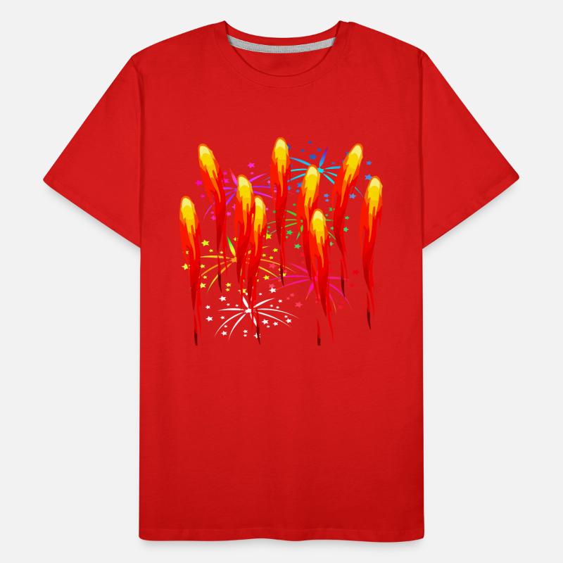 Feu firework fire fire fire T-shirt bio Premium Homme