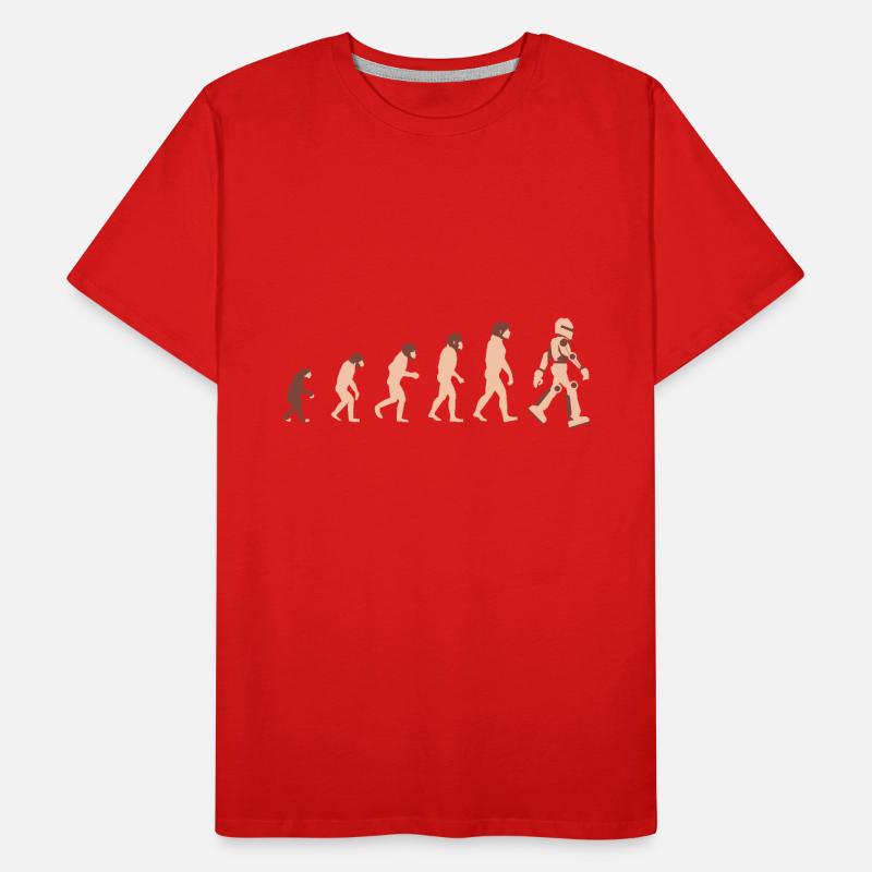 Theory of Evolution Robot Future - Geschenkid Men's Premium Organic T-Shirt