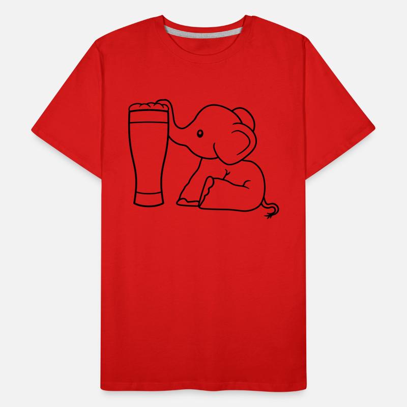 alcohol elephant beer suck drink thirst drunk Men's Premium Organic T-Shirt