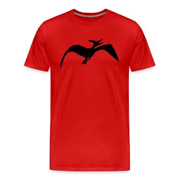 Dinosaurier primeval times Urzeit TRex T-Rex Earth - Men's Premium Organic T-Shirt - red - Front - Damien (186cm)