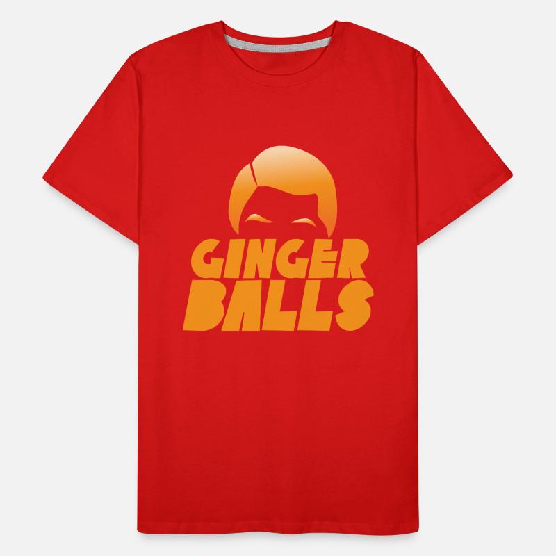 Ingwerkugeln mit dem lodernden roten Haar Männer Premium Bio T-Shirt