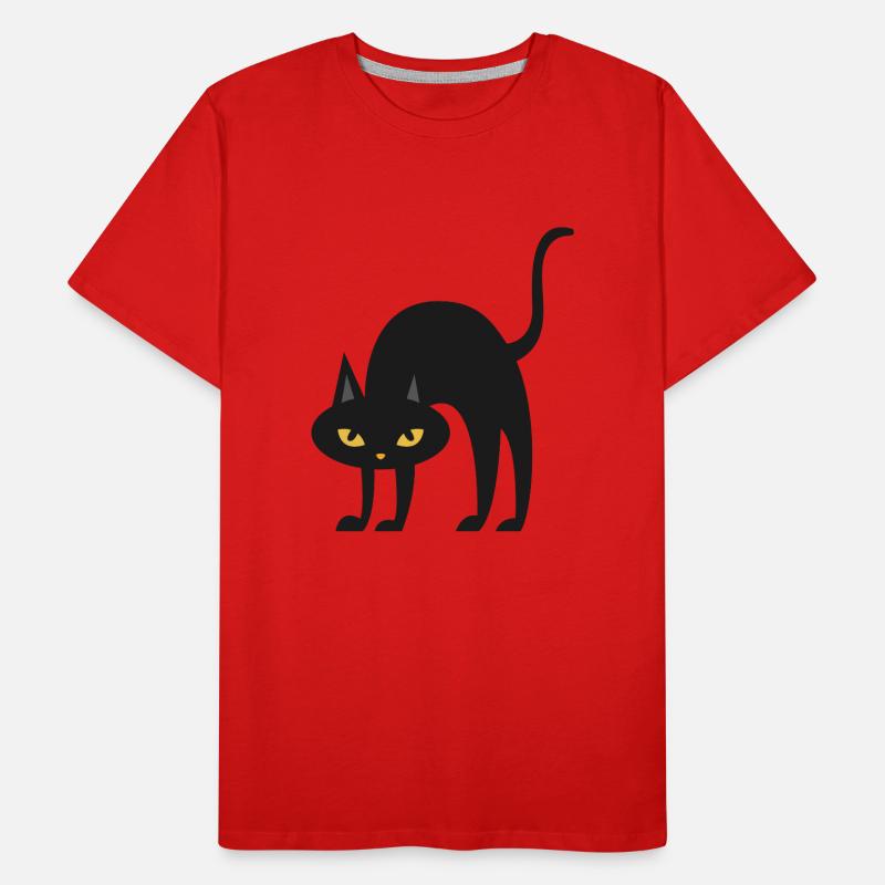 oohh arqué dos chat noir T-shirt bio Premium Homme