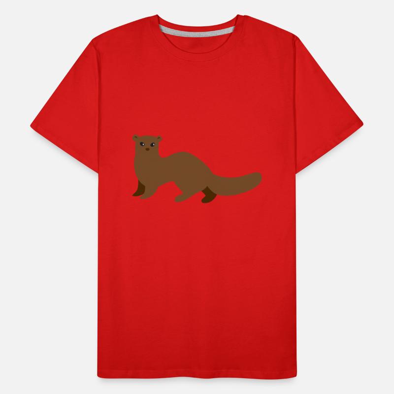Brauner Mungo Wiesel oder Hermelin Männer Premium Bio T-Shirt