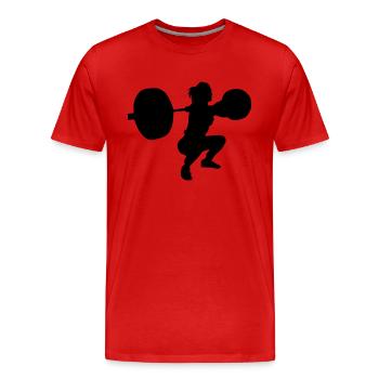 lift girl squat - Männer Premium Bio T-Shirt - Rot - Vorne - Damien (186cm)