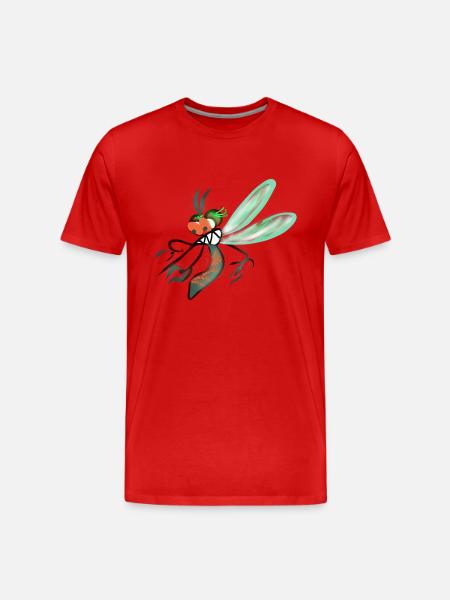 Moustique drôle - T-shirt bio Premium Homme - rouge