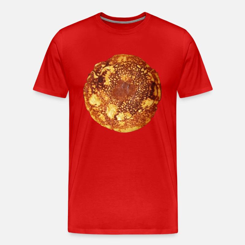 Pfannkuchen - Eierkuchen - Männer Premium Bio T-Shirt - Rot