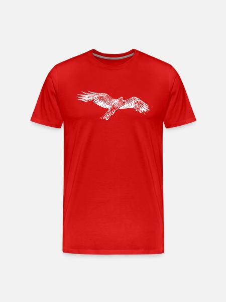 Elegant flying hawk - Men's Premium Organic T-Shirt - red