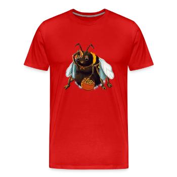 Hildtrud Hummel - Männer Premium Bio T-Shirt - Rot - Vorne - Damien (186cm)