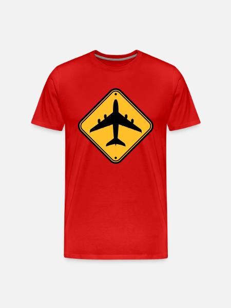 Shield Airplane Zone - Men's Premium Organic T-Shirt - red