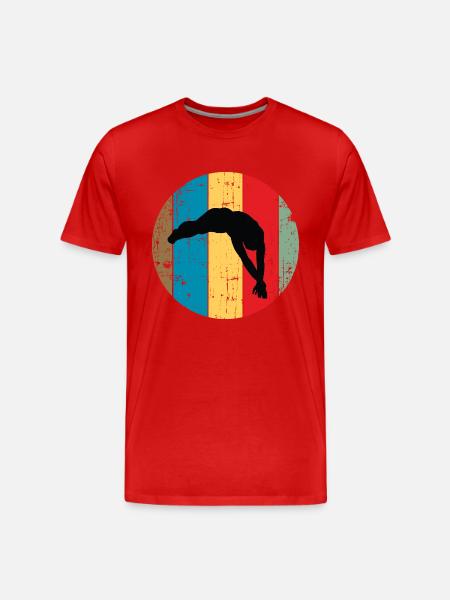 Diver / Swimming - Men's Premium Organic T-Shirt - red