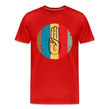 Scout / Scouting - Men's Premium Organic T-Shirt - red - Front - Damien (186cm)