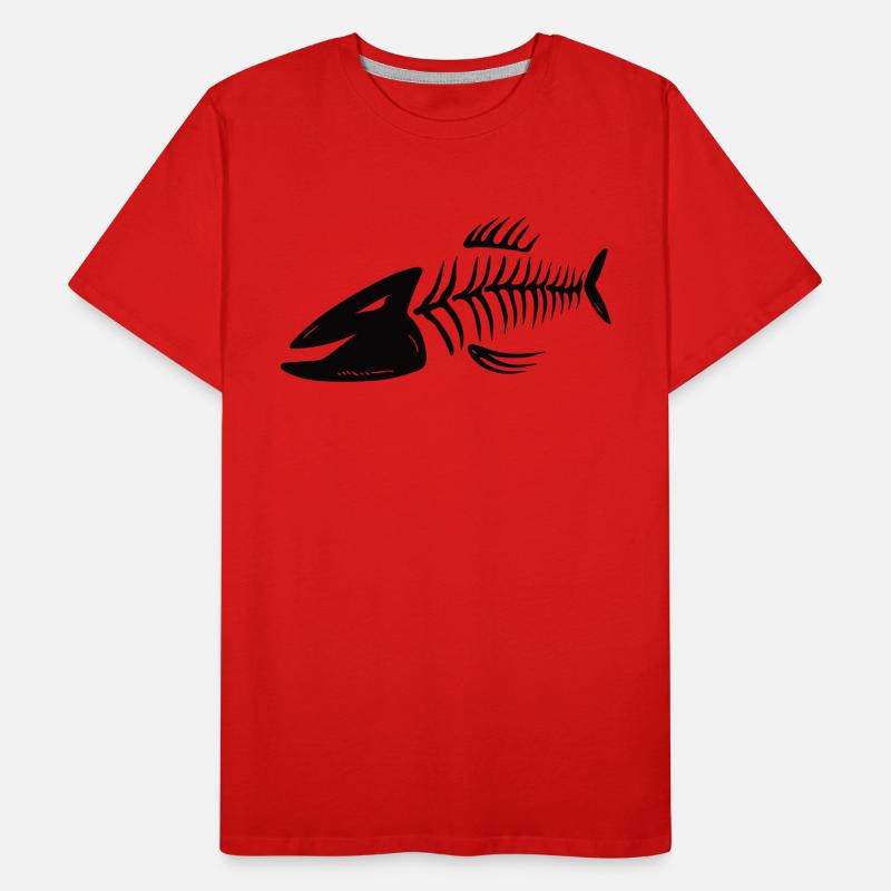 Fischkopf Vector Gräten - In allen Farben Männer Premium Bio T-Shirt