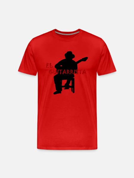 El Guitarrista - Männer Premium Bio T-Shirt - Rot