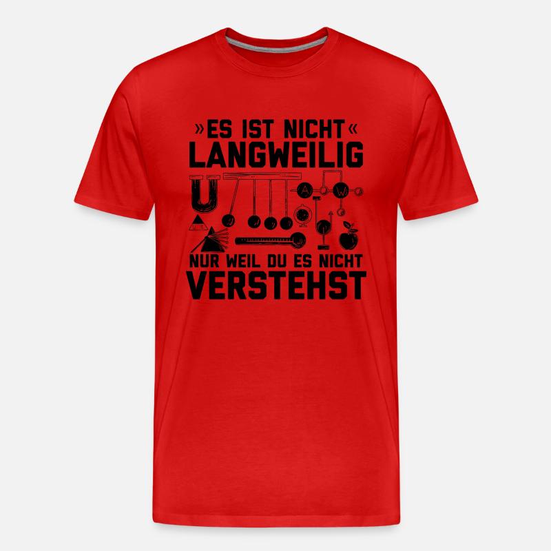Fisica - Maglietta ecologica premium da uomo - rosso