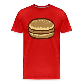 Burger Comic Cheeseburger - T-shirt bio Premium Homme - rouge - Devant - Damien (186cm)