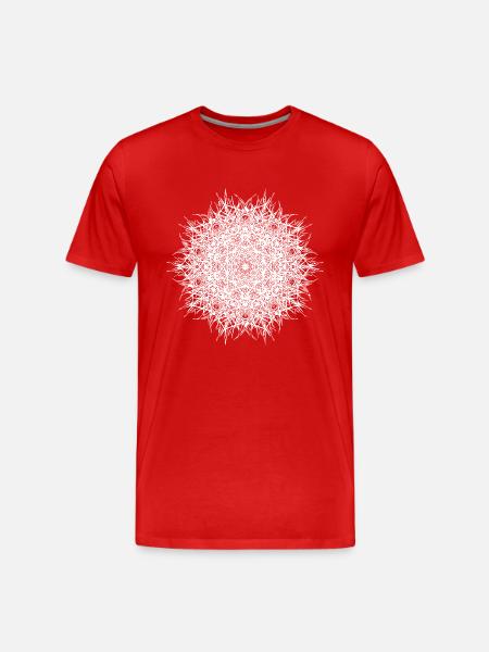Oriental District Mandala - Men's Premium Organic T-Shirt - red