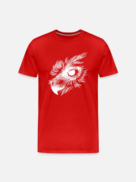 Owl beak - owl eye - Men's Premium Organic T-Shirt - red