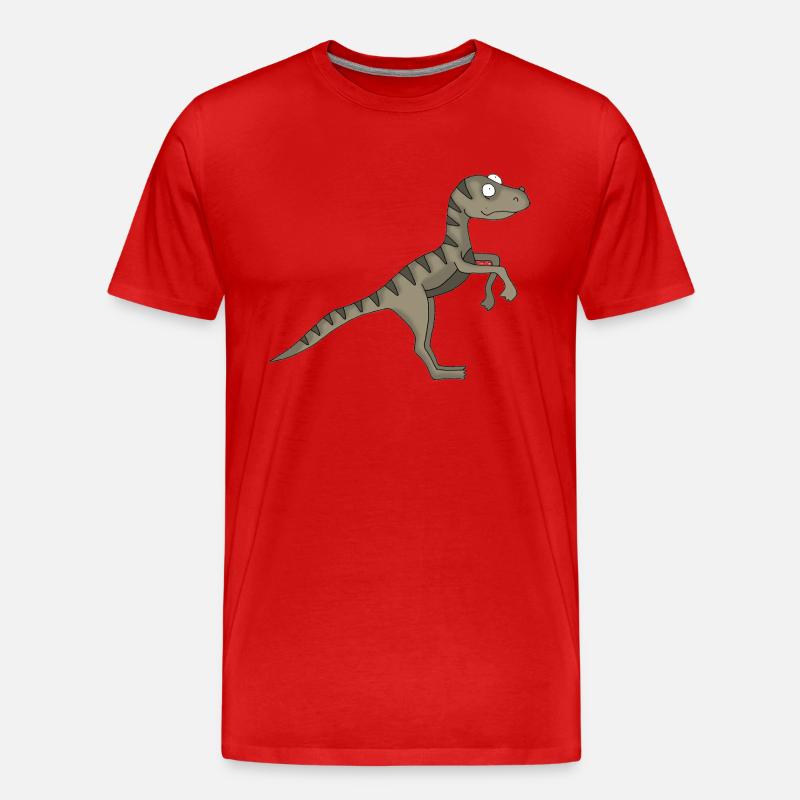 Dino 3 - Männer Premium Bio T-Shirt - Rot