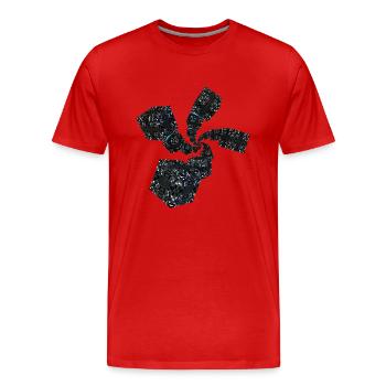 Sci Fi Spiral Cubes - Men's Premium Organic T-Shirt - red - Front - Damien (186cm)