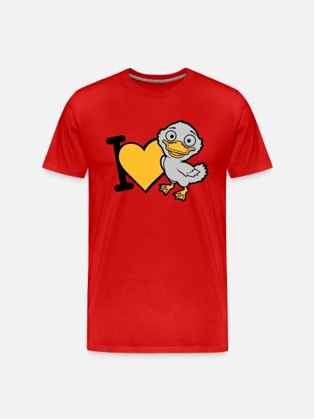 J’adore ducklings Comic - T-shirt bio Premium Homme - rouge