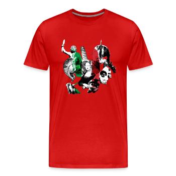 Roman stars - Männer Premium Bio T-Shirt - Rot - Vorne - Damien (186cm)