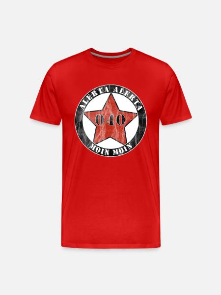 Antifascist Action Hamburg - Men's Premium Organic T-Shirt - red