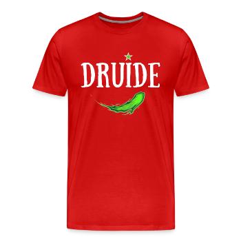 DRUIDE MAGIE VERTE - T-shirt bio Premium Homme - rouge - Devant - Damien (186cm)