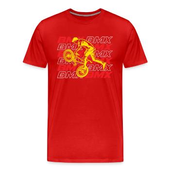 BMX Freestyle Bike - Männer Premium Bio T-Shirt - Rot - Vorne - Damien (186cm)