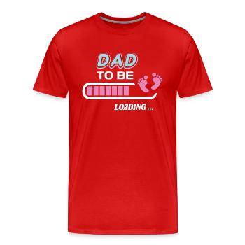 Dad to be. Wait birth gift - Men's Premium Organic T-Shirt - red - Front - Damien (186cm)